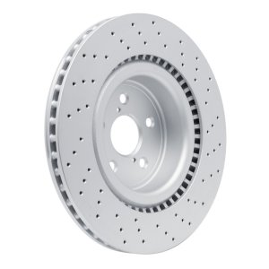 Lexus IS F Brake Rotor (1) - Front - R1 Concepts - Drilled, Hi-Carbon Alloy, GeoMET Coated - `08-`14